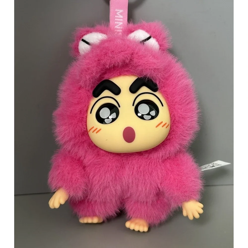 Chibi Shin-chan Official Pink MINISO Monkey Keyring BAG Charm Keychain Plush 5